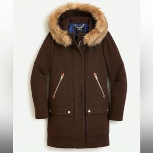 J.Crew Chateau Parka Wool Coat Walnut